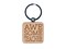 Awesome Teacher Fun Text Engraved Wood Square Keychain Tag Charm